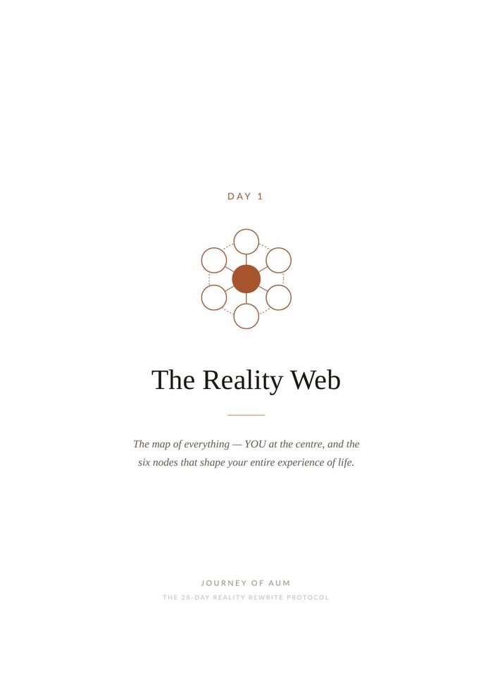 Day 1 guide, The Reality Web, from the 28-Day Protocol